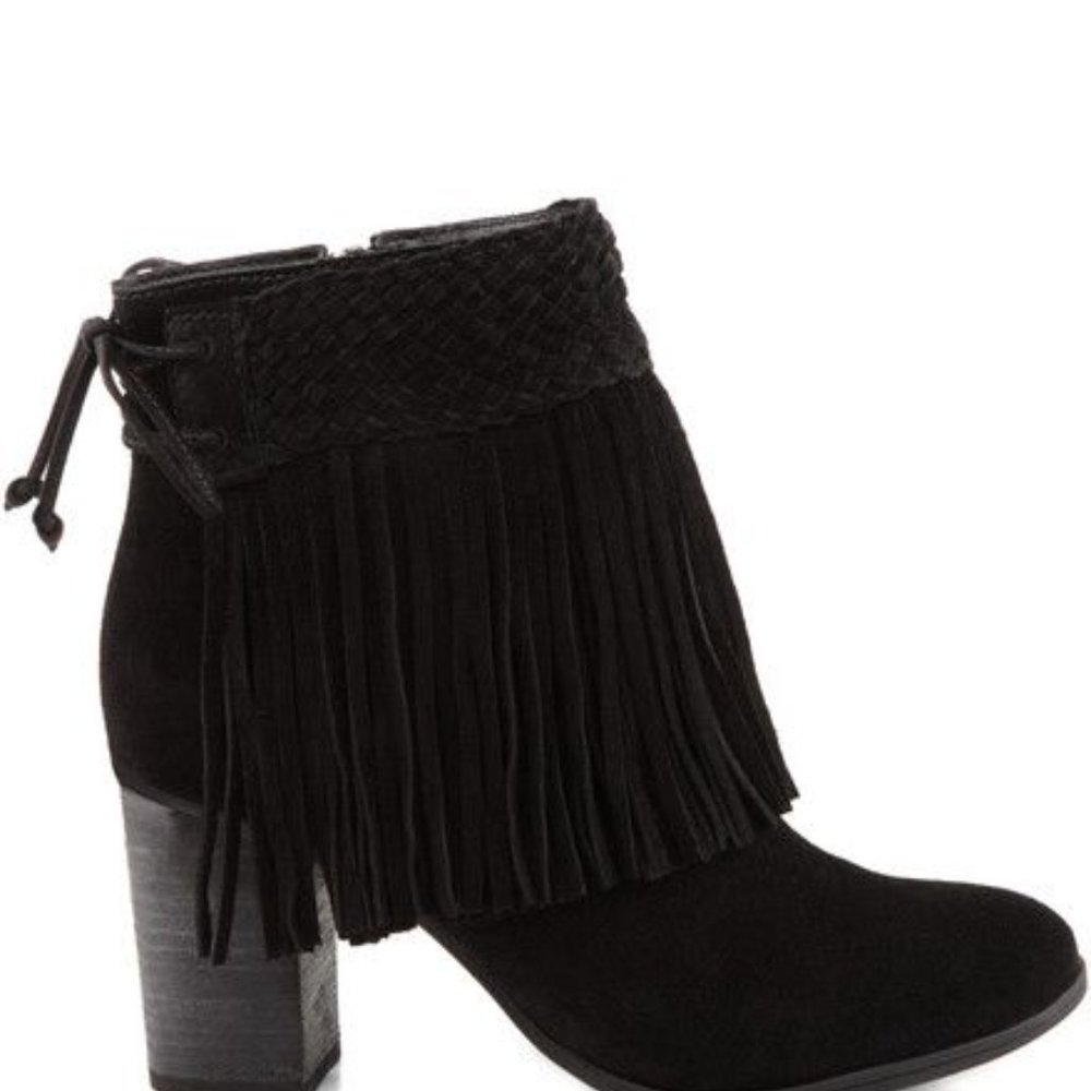 Schutz Cecile Removable Fringe Booties (NIB)